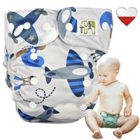 Pieluszka Wielorazowa KIESZONKA BAMBUS SAMOLOTY Pieluszki NappiMe