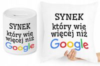 Dla Syna Zestaw Poduszka + Skarbonka Prezent Z Nadrukiem Ze Zdjęciem