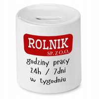 Skarbonka Prezent Dla Rolnika Godziny Pracy Z Nadrukiem Ze Zdjęciem