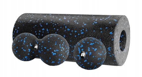 Zestaw wałek do masażu ćwiczeń roller piłka duoball 3 elementy EPP REBEL na Arena.pl