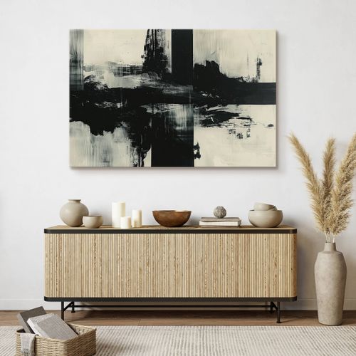 Obraz Canvas Do Sypialni Abstrakcja Czarny Wzór Akwarele 70cm x 50cm na Arena.pl