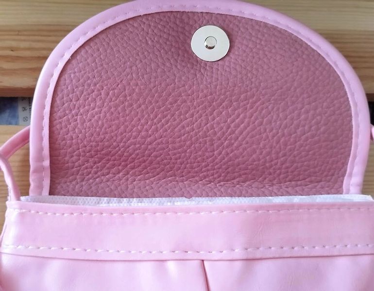 Torebka listonoszka skóra ekologiczna PINK zdjęcie 4
