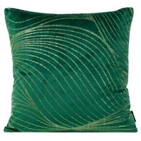 POSZEWKA WELUR VELVET WZÓR 45X45 CM ZIELONA
