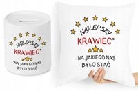 Dla Krawca Krawcowej Zestaw Poduszka + Skarbonka Z Nadrukiem Ze Zdjęciem