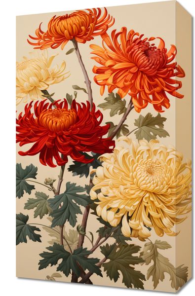 Obraz 30x50cm Tańczące Chryzantemy zdjęcie 1