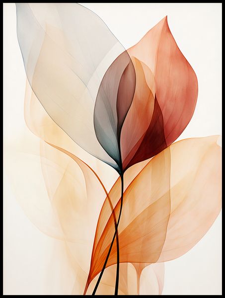 Plakat 75x100cm Eteryczne Liście zdjęcie 2