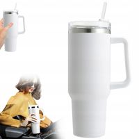 DUŻY KUBEK TERMICZNY ZE SŁOMKĄ TERMOS DO SAMOCHODU NA WODĘ 1200ML