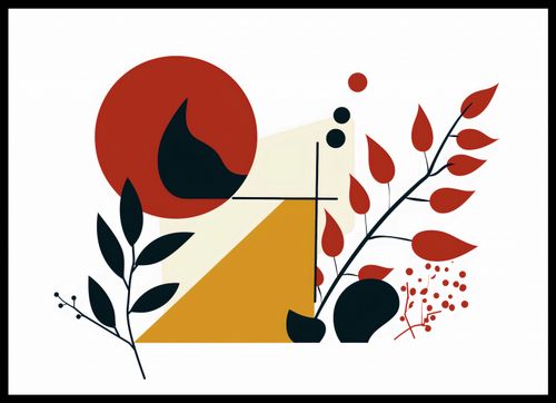 Plakat 70x50cm Ogień i Flora na Arena.pl