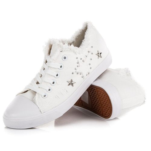 Białe Materiałowe Trampki r.38 na Arena.pl