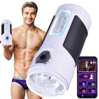 Żelowy Masturbator Męski Sex Maszyna Sztuczna Pochwa Smartfon App Aplikacja