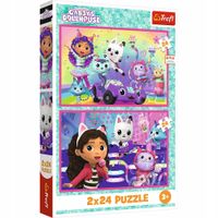 TREFL 34433 Puzzle 2x24 Zabawy z Gabby