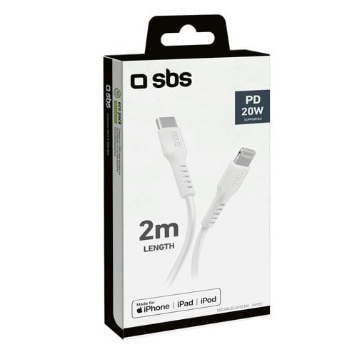 kabel przewód usb-c - iphone lightning 2m - biały na Arena.pl