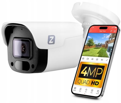 Kamera Zewnętrzna IP PoE 4MPx 30m IR 3.6mm + AUDIO IP66 na Arena.pl