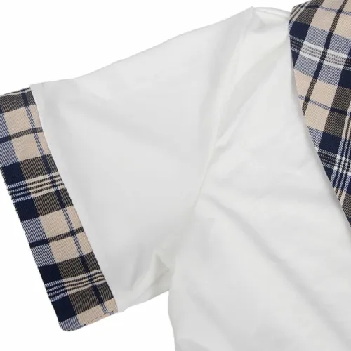 subblime kostium szkolny l/xl - top i spodnica w kratę, biały na Arena.pl