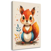 Obraz do pokoju dziecka niemowlaka, Mała wiewiórka zwierzęta