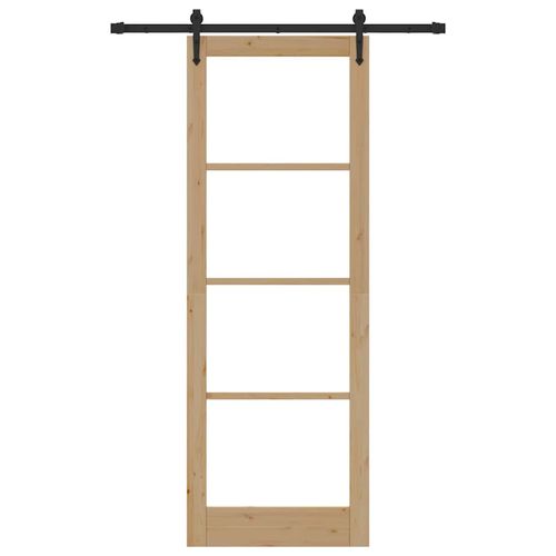 Drzwi Przesuwne ORKDAL Brązowy 83 x 232 cm Drewno i metal na Arena.pl