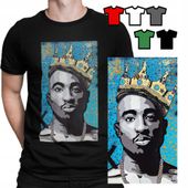 KOSZULKA T-SHIRT MĘSKI WZORY DO WYBORU - 2PAC RAP RAPER HIP HOP - S