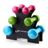 Zestaw hantli fitness winylowych 12 kg ze stojakiem UpForm