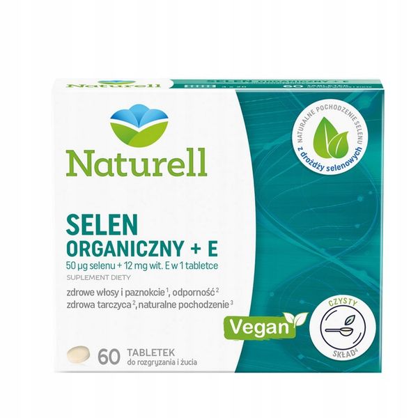 Naturell Selen Organiczny + E 60 tabl. do ssania zdjęcie 1
