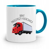 Kubek Błękitny Dla Brata Najlepszego Kierowcy Z Nadrukiem Ze Zdjęciem