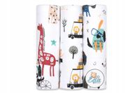 EGA KIDS PIELUSZKI BAMBUSOWE EKOLOGICZNE WIELORAZOWE 3 SZTUKI 60x60 CM