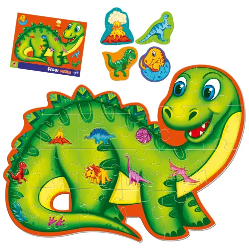 Puzzle podłogowe 31 elementów. Dinozaury na Arena.pl