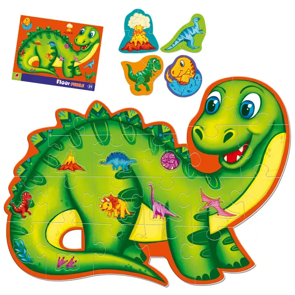 Puzzle podłogowe 31 elementów. Dinozaury zdjęcie 2
