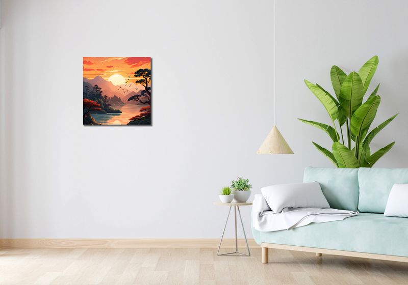 Obraz 50x50cm Złoty Zachód zdjęcie 2