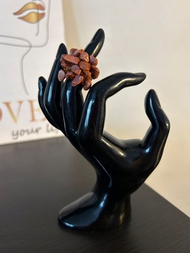 Pierścionek na gumce piasek pustyni i toho kamienie 9 na Arena.pl