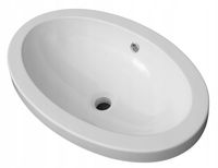 UMYWALKA ŁAZIENKA 60x38 owalna na blat BIAŁA