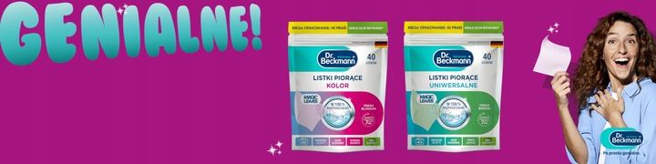 Dr. Beckmann MAGIC LEAVES Chusteczki Listki Piorące do Prania zdjęcie 2