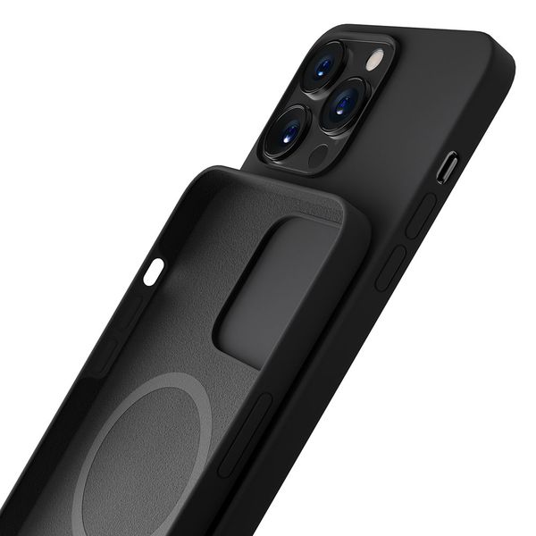 apple iphone 15 pro - 3mk hardy silicone magcase graphite zdjęcie 4