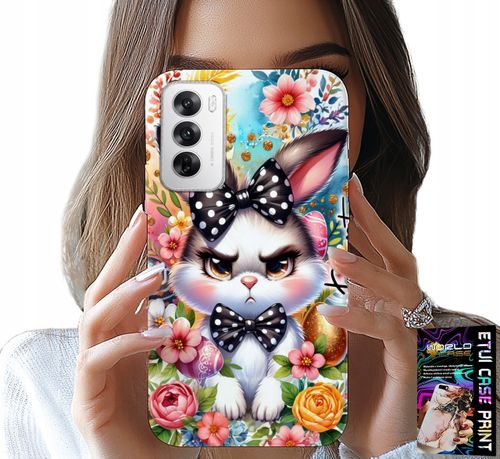 ETUI DO OPPO RENO12 PRO 5G - KRÓLIK WIELKANOCNY, ZAJĄC, JAJKA + FOLIA na Arena.pl