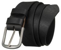 skórzany pasek męski z tradycyjną klamrą w srebrnym kolorze - peterson 90