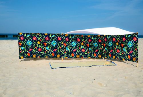 PARAWAN PLAŻOWY Drobne kwiaty z indywidualnym  napisem 8 PANELI 22.8 na Arena.pl