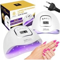 LAMPA DO PAZNOKCI UV LED 80W DO HYBRYD ŻELI MOCNA HYBRYDY SUN X5 MAX