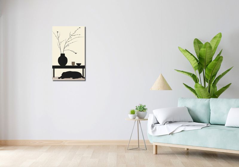 Obraz 40x70cm Wypocznij Psino zdjęcie 2