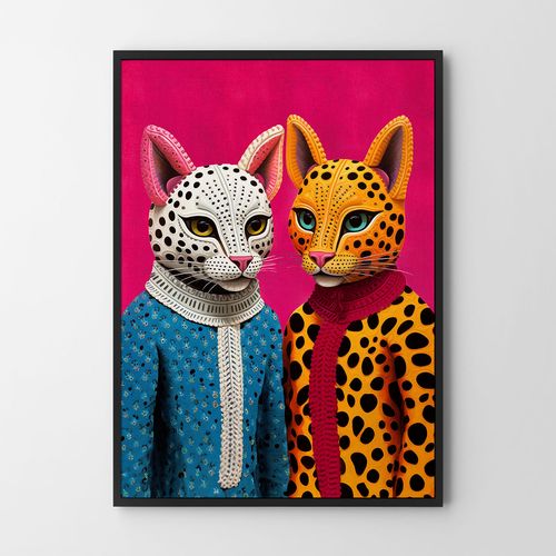 Plakat portret koty 29,7x42 cm A3 na Arena.pl