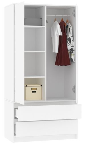 Szafa garderoba 90cm 2szuflady biała B-9 na Arena.pl