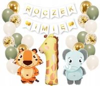 Balony zwierzątka ROCZEK safari dekoracje zoo