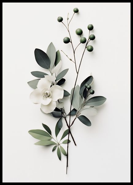 Plakat 50x70cm Papierowy Kwiat zdjęcie 2