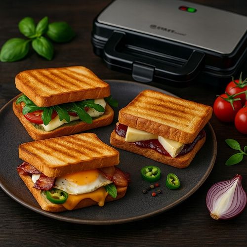 Toster Grill Opiekacz SANDWICH XXL First Austria 900W Non-stick + na Arena.pl