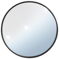 Lustro KOŁO ścienne okrągłe w czarnej ramie na ścianę duże LOFT 50 cm