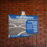 nadruk UV TABLICZKA reklamowa z lampą led 40x30 dibond USŁUGI BRUKARSKIE