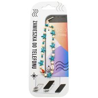 Zawieszka do telefonu - Biało-turkusowe rozgwiazdy 040