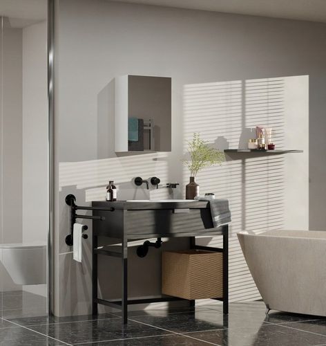 Szafka Wisząca z Lustrem nad Umywalkę Łazienkowa BIAŁA Pola 1xDrzwi 40 na Arena.pl