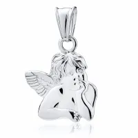 RODOWANY SREBRNY WISIOREK ANIOŁEK ANIOŁ ANGEL SREBRO 925