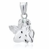 RODOWANY SREBRNY WISIOREK ANIOŁEK ANIOŁ ANGEL SREBRO 925