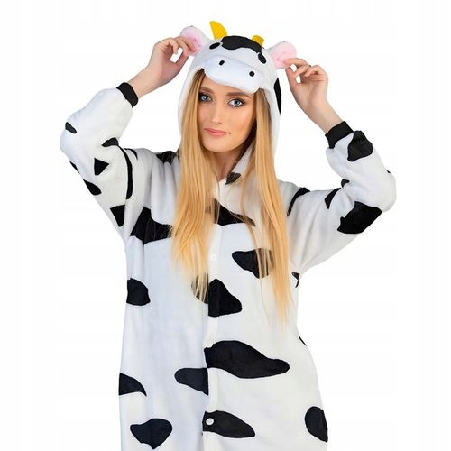 Piżama Onesie Kigurumi Kostium Przebranie Krowa XL: 175-185cm na Arena.pl