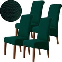 4X POKROWIEC NA KRZESŁO JODEŁKA CIEMNY ZIELONY